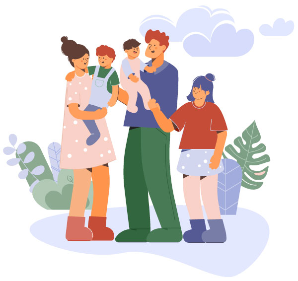 illustration d'une famille